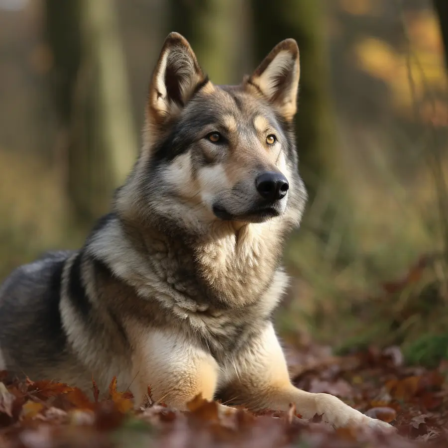 Saarloos Wolfhund im Portrait bei Welpen,de