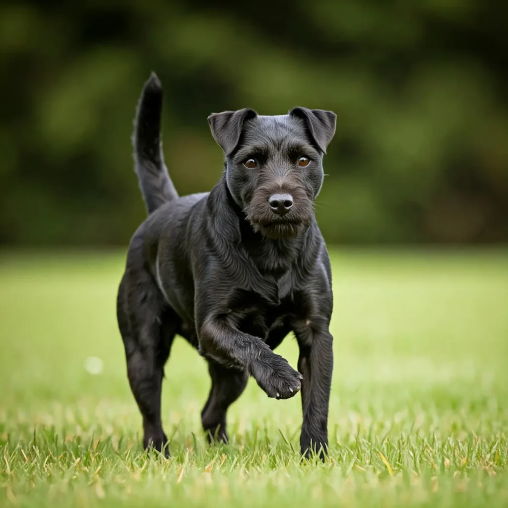 patterdale terrier auf einer wiese patterdale terrier auf einer wiese