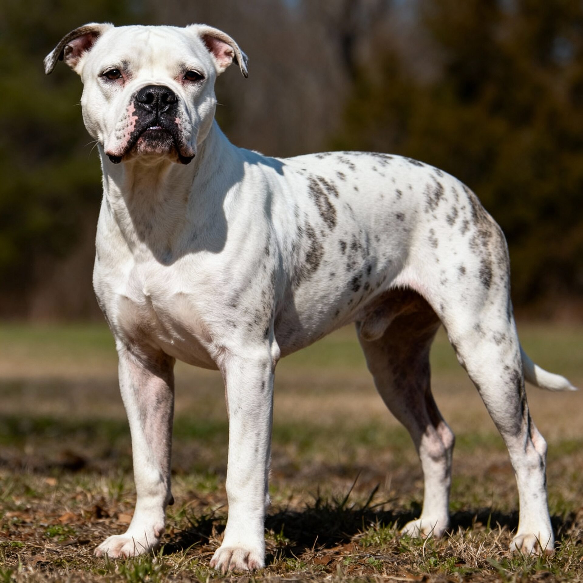 Portrait der Hunderasse American Bulldog