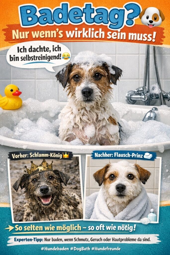 Hunde baden. wie oft ist das Baden eines Hundes sinnvoll?
