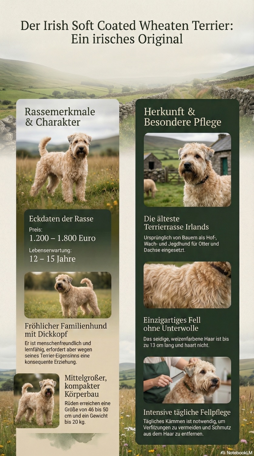 Infografik Irish Soft Coated Wheaten Terrier