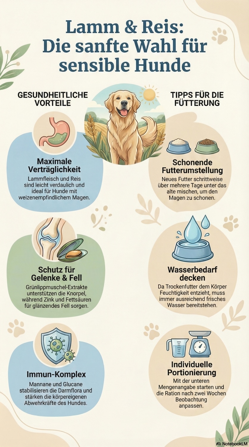 Infografik zum Thema Trockenfutter für den Hund