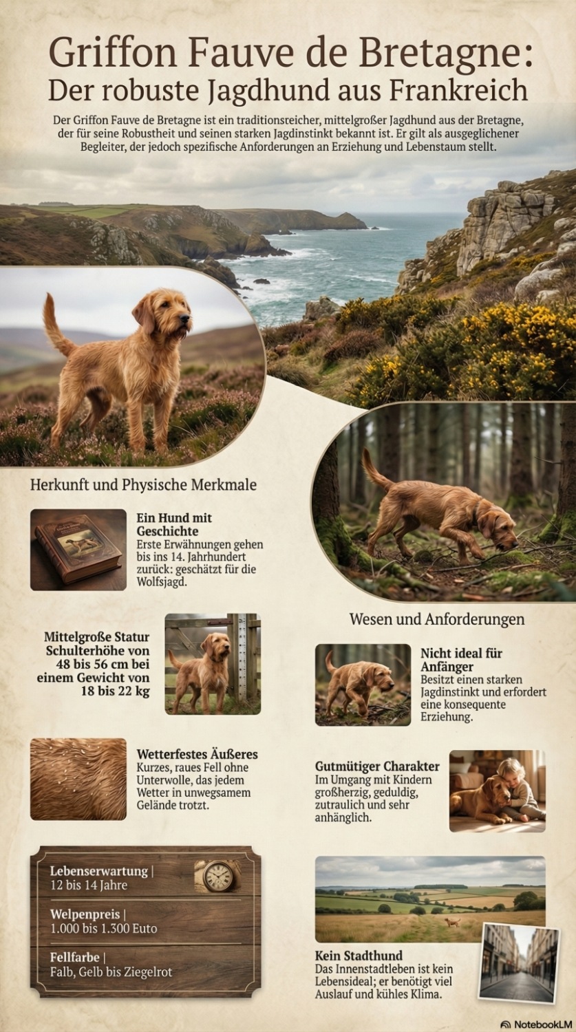 Infografik zur Hunderasse Griffon Fazve de Bretagne