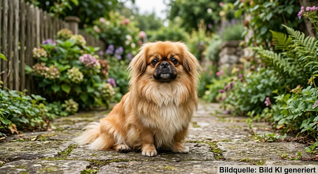 Hunderasse Pekinese im Portrait Foto der Hunderasse Pekinese