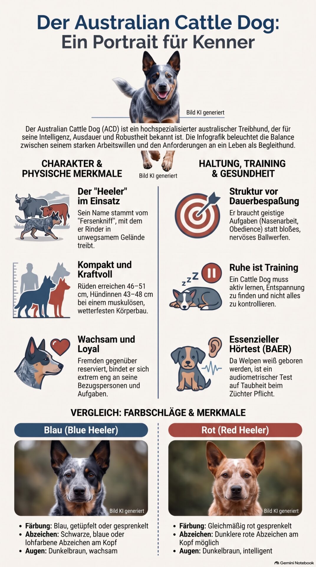 Infografik zur Hunderasse Australian Cattledog