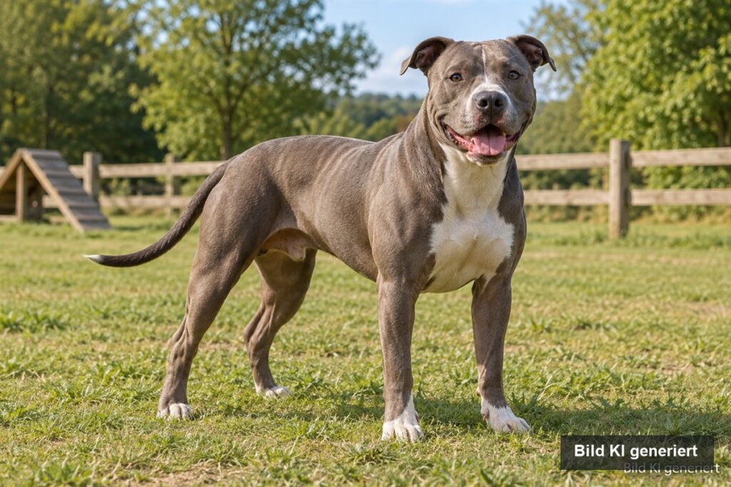 Hunderasse americav Pitbull Terrier im Portrait