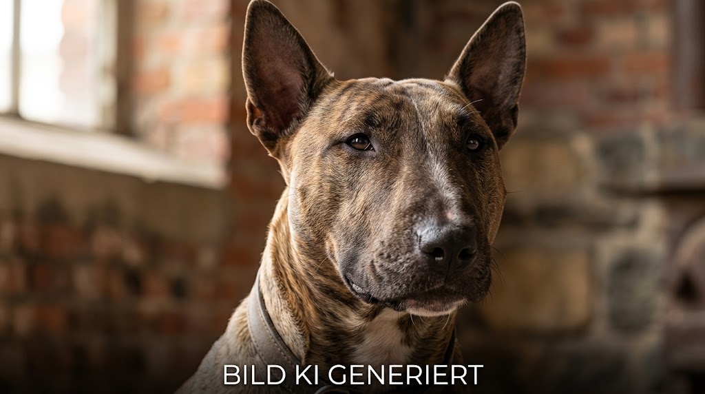 Kopfstudie der Hunderasse Bullterrier