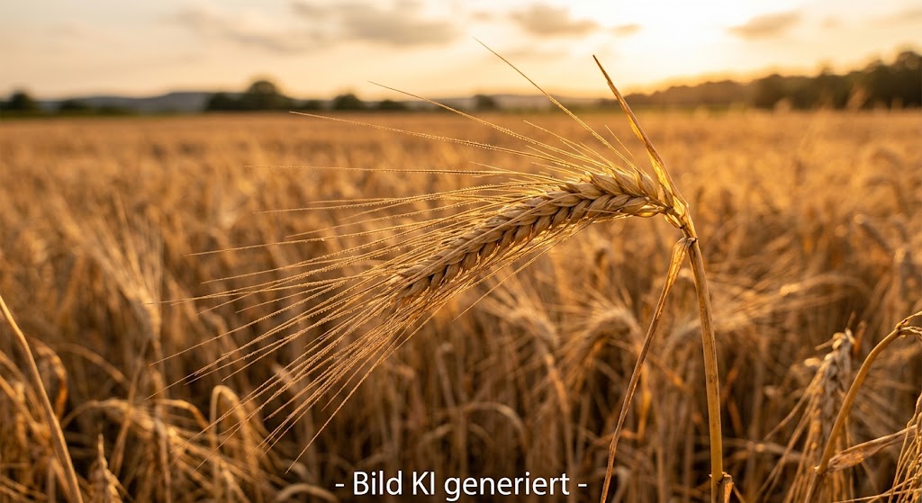 etrocknete Gerstengrannen im Spätsommer aus Nahaufnahme, sichtbare Widerhaken