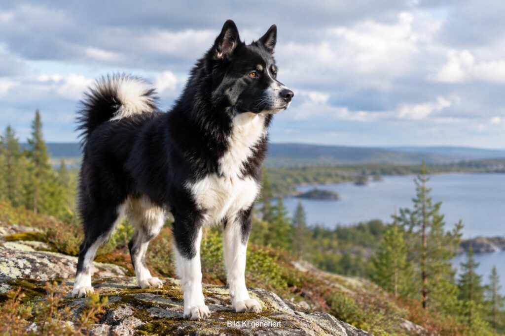 Ein Karelischer Bärenhund im Profil