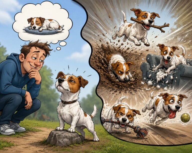 Comicbild eines Jack Russell Terriers